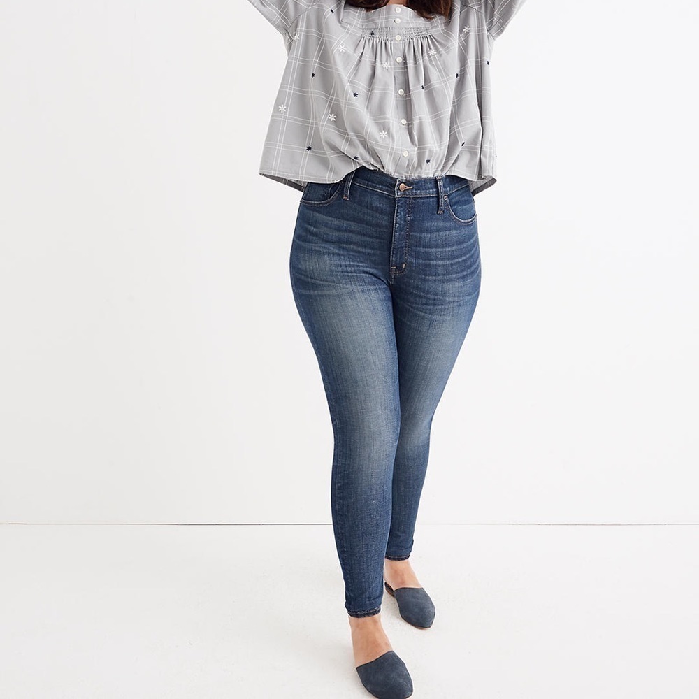 Madewell 10” High Rise Skinny adjustable edition size 36